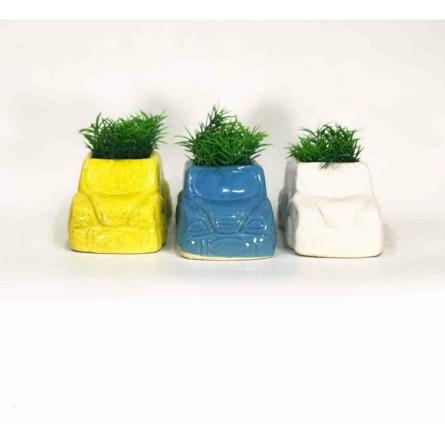 Set Of Car Shape Ceramic Pot